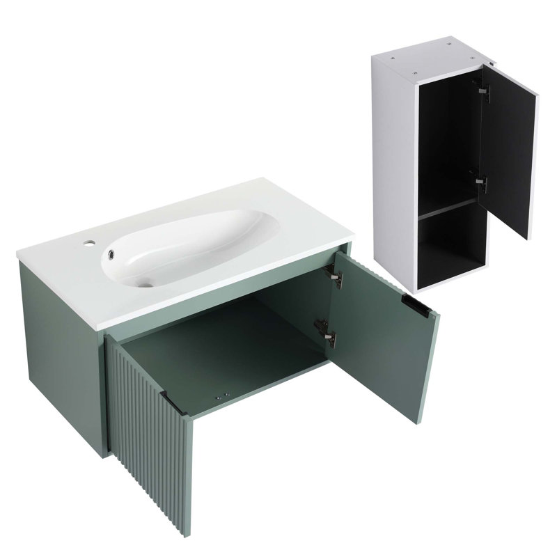 Meuble-lavabo flottant avec caractéristiques innovantes et beaucoup de rangement