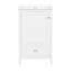 Meuble-lavabo de 20 po avec lavabo simple, porte à fermeture douce, support de rangement et 1 tiroir