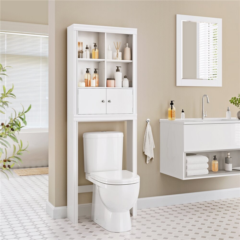 Cersei 19.5 W x 26 H x 8 D Wall Mounted Bathroom Shelves Latitude Run Finish: White