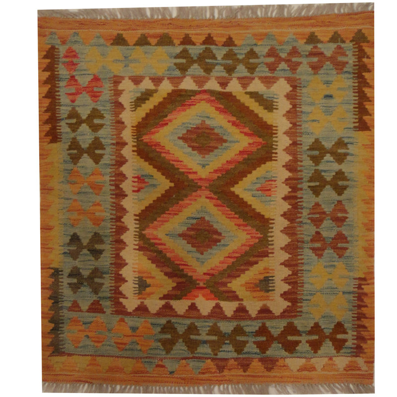 Tapis olive / brun One-of-a-Kind