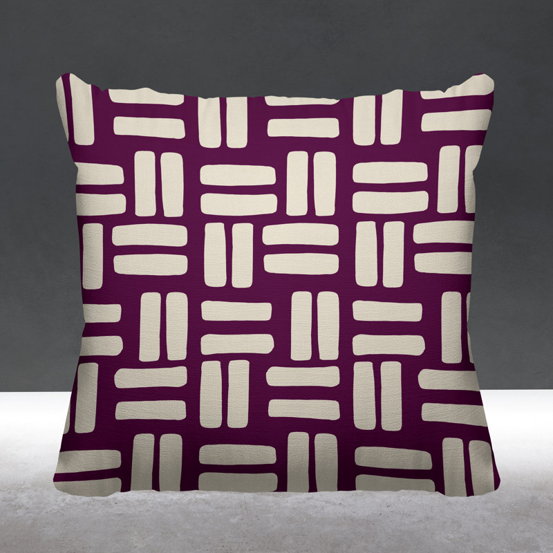 Housse et insert de coussin extérieur d'extérieur, L 15 po x H 15 po, Violet