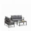 Ensemble de conversation de patio 3 pièces en aluminium 3 pièces, canapé d'extérieur 5 places avec coussins épais et structure et table basse-210074896-210074900