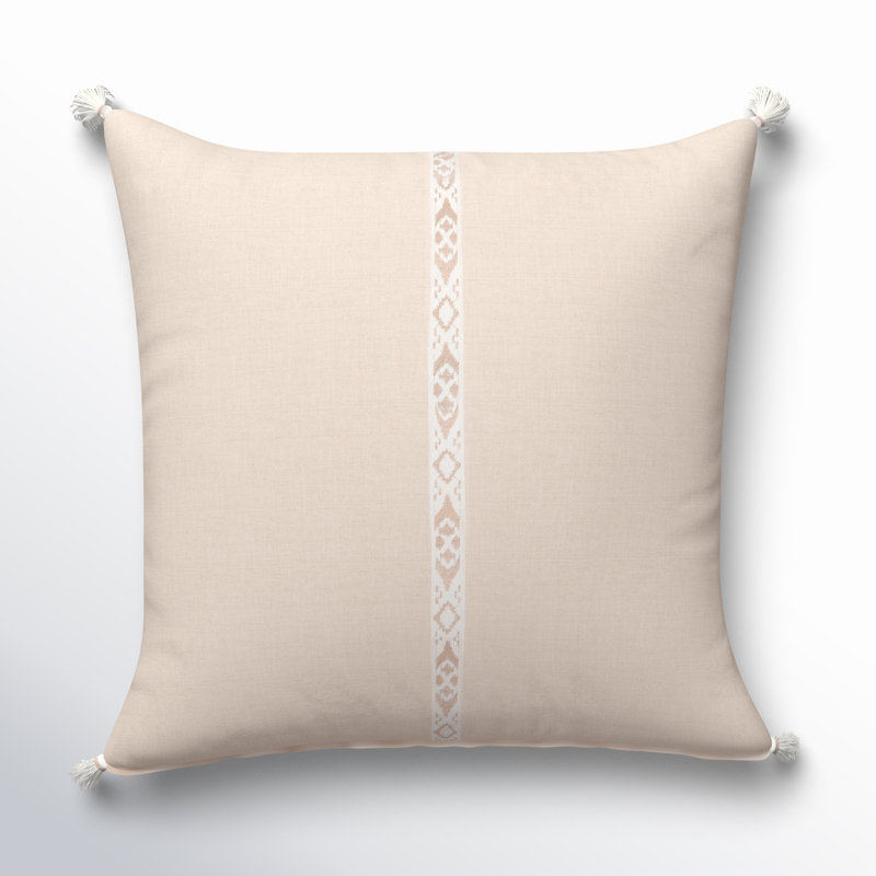 Griffin 100% Linen Throw Square Pillow, Beige, Pillow Cover Only - No Insert