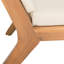 Fauteuils club d'extérieur en bois avec coussins bruns -, eau, siège à lattes ouvertes, capacité de poids de 300 lb, l 26,24 po x P 31,57 po H 2