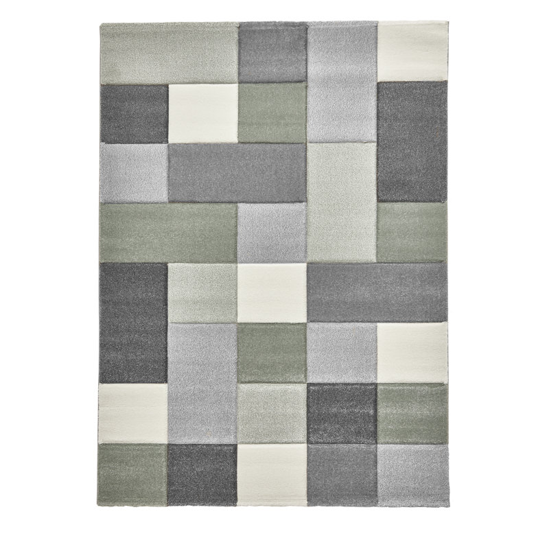Brooklyn area rug Machine Woven Rectangle Beige/Green, Rectangle 120 x 170cm