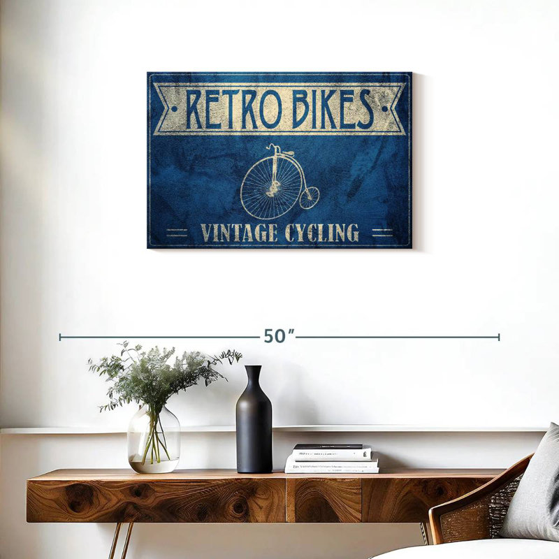 Mehar Retro Bikes Typography, 20" H x 30" W