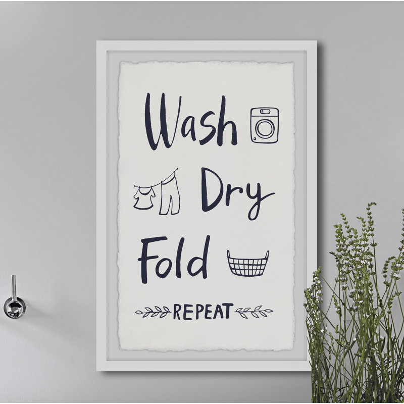 «Laundry Cycle Process», reproduction encadrée, H 30 po x l 20 po x P 1,5 po
