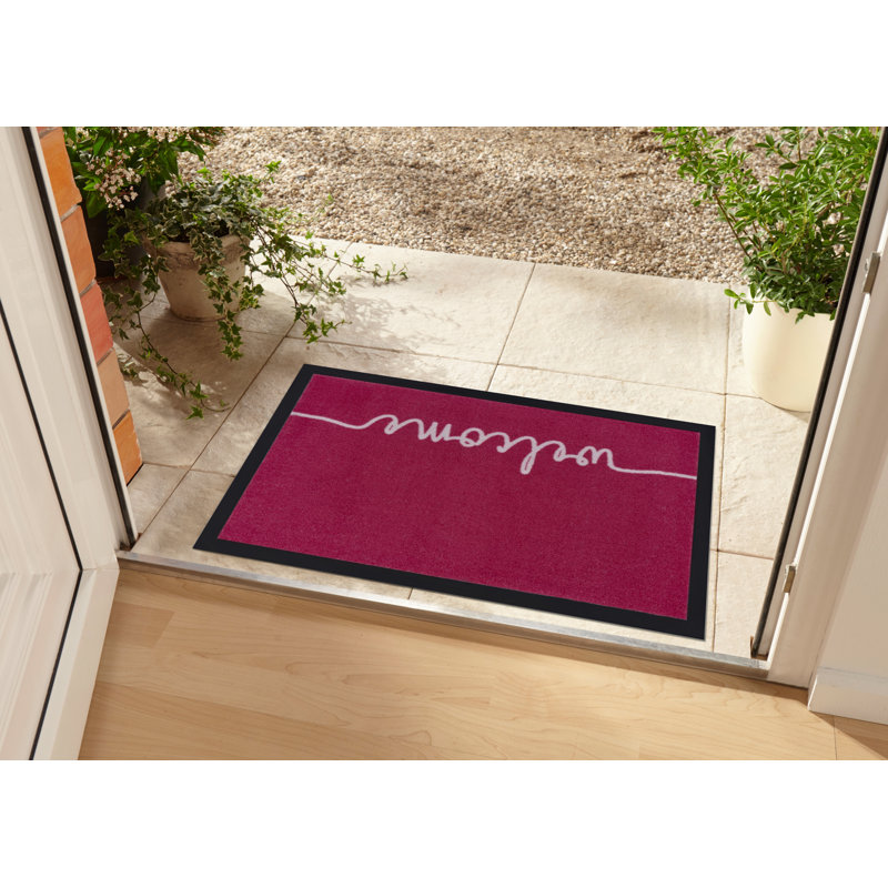 Printy 45 x 75 cm Non-Slip Indoor + Outdoor Door Mat, Pink