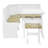 3 - Person Solid Wood Top Trestle Base Dining Set
