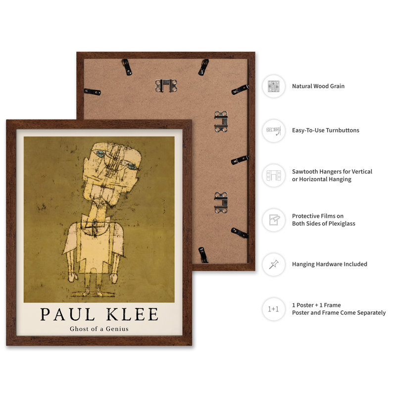 Paul Klee - Ghost of a Genius, Affiche, H 11 po x l 14 po, Encadrement brun
