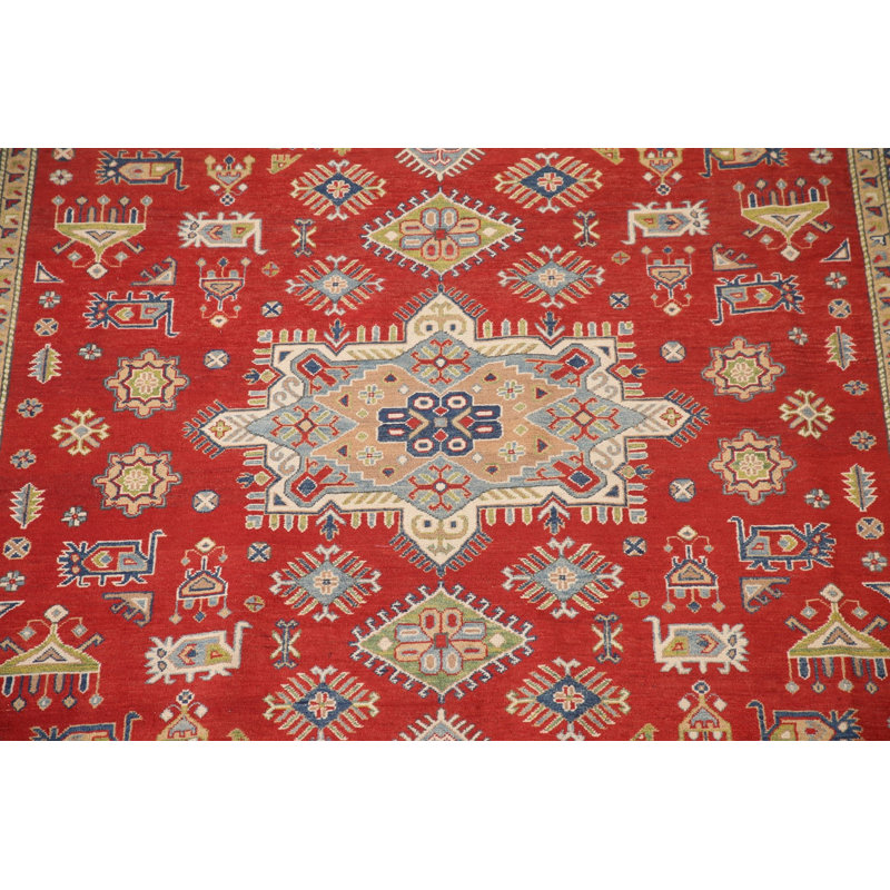 Red Kazak Oriental Area Rug