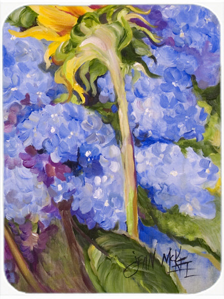 Caroline's Treasures Hydrangea and Sunflower Glass Cutting Board