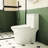 1.1/1.6 Ceramic Toilet, Elongated, 15.55 In Comfort Height, White, Soft Close Seat, & One