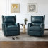 Fauteuil inclinable électrique Domingo en cuir véritable avec oreilles (ensemble de 2)