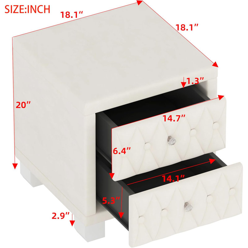 Bedside Table With Drawers