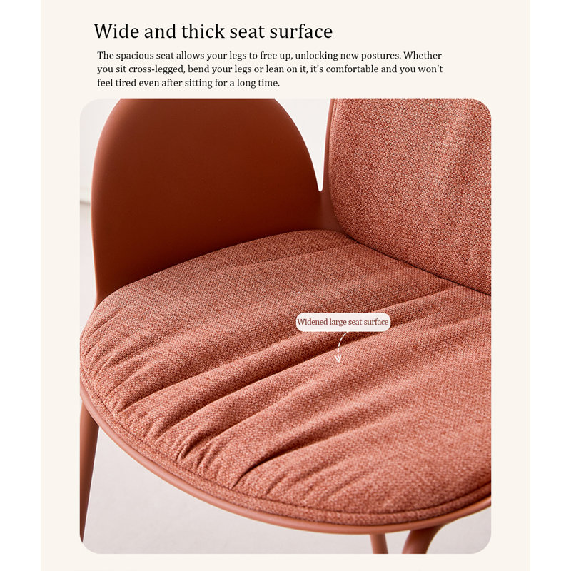 Chaise de salle à manger Nordic Minimalist, Rouge