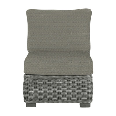 Rustic Woven Sectional Slipper Chair