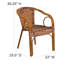 Chaise de patio en bambou et aluminium Nannie-33388872