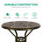 Ghevont Round Outdoor Bar Table With Umbrella Hole , 30.98'' in. W 30.98'' in. D-2005255379
