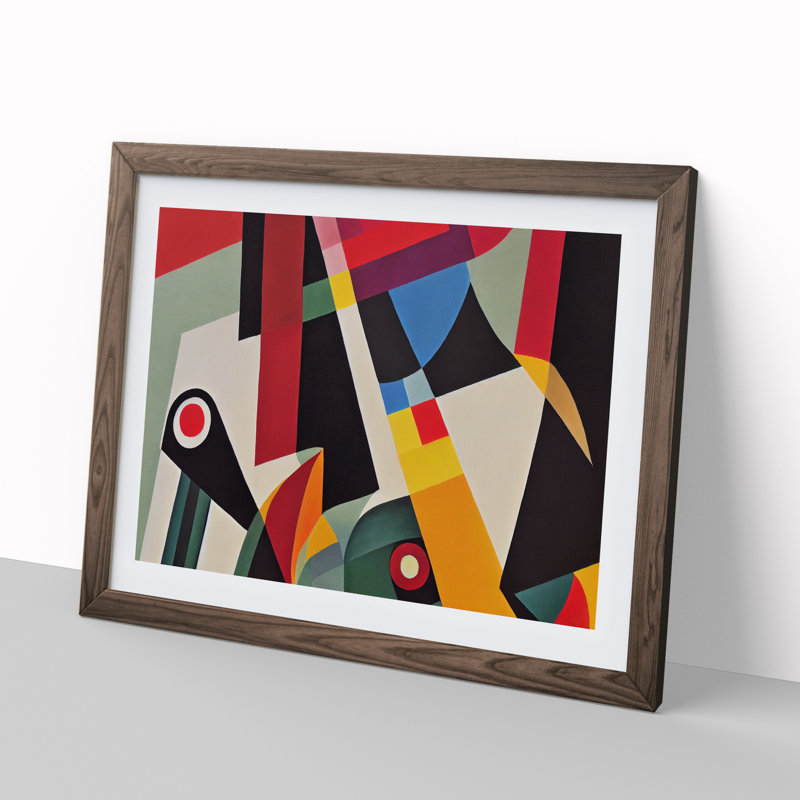 Unforgettable Modern Abstract Art - Framed Print, 46cm H x 64cm W x 2cm D, Walnut Framed