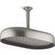 Statement 14" Single-Function Wall or Ceiling-Mount Round Rainhead, Oblong Rain Showerhead 2.5 GPM