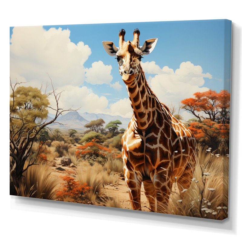 «African Savannah Stroll I» sur toile, Toile tendue, 16" H x 32" W
