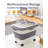 20-30 Lbs Rice Storage Container,Collapsible Food Storage Containers With Rolling Wheel Airtight Locking Lid,Flour Storage Container With Cup And Scoop,Suitable For Food,Rice,Pet Food,Flour