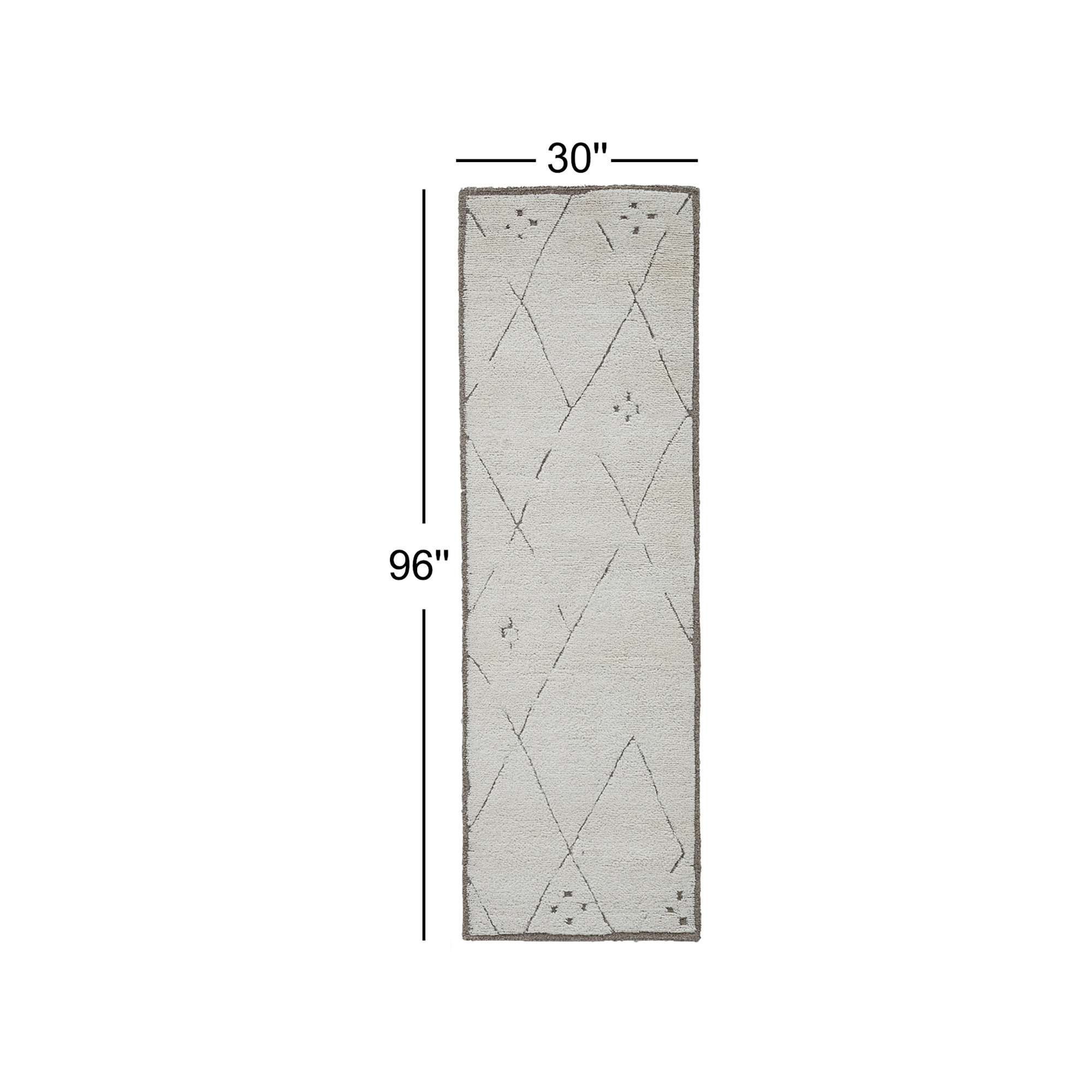 Carolan Hand Tufted Wool Rug, Runner 2'6" x 8'