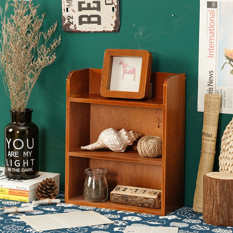 Pine Wood Desk Organiser