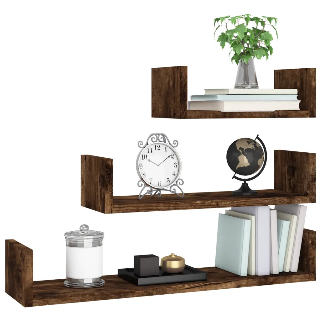 Abdulkadir 3 Piece Solid Wood Floating Shelf Set