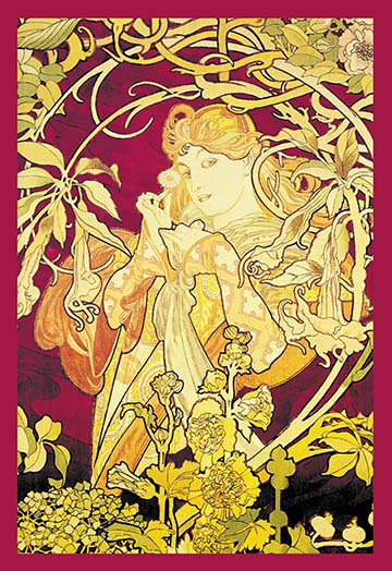 « ivy » par alphonse maria mucha affiche, 42" H x 28" W
