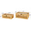 Cole And Grey Rattan Handmade Woven Storage Decorative Box With Glass Top And Bronze Latches