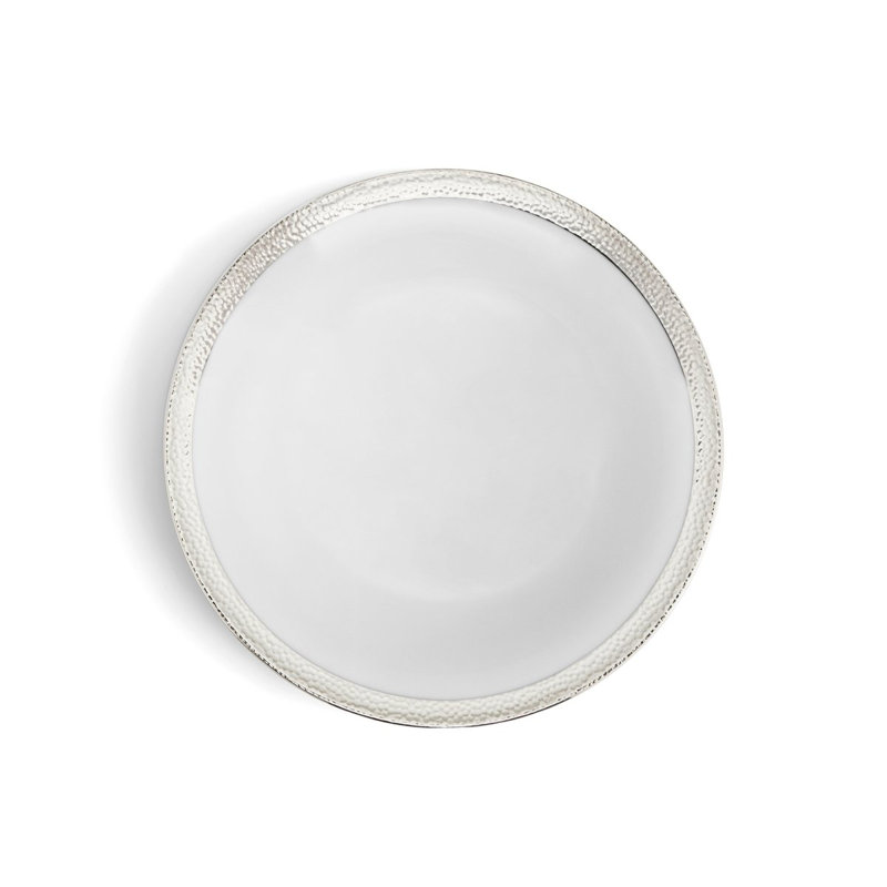 Smith Handmade Porcelain Salad/Dessert Plate, Platinum
