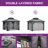 Hardtop Double-Roofed Aluminum Patio Gazebo Multiple Sizes-112917707-93908573
