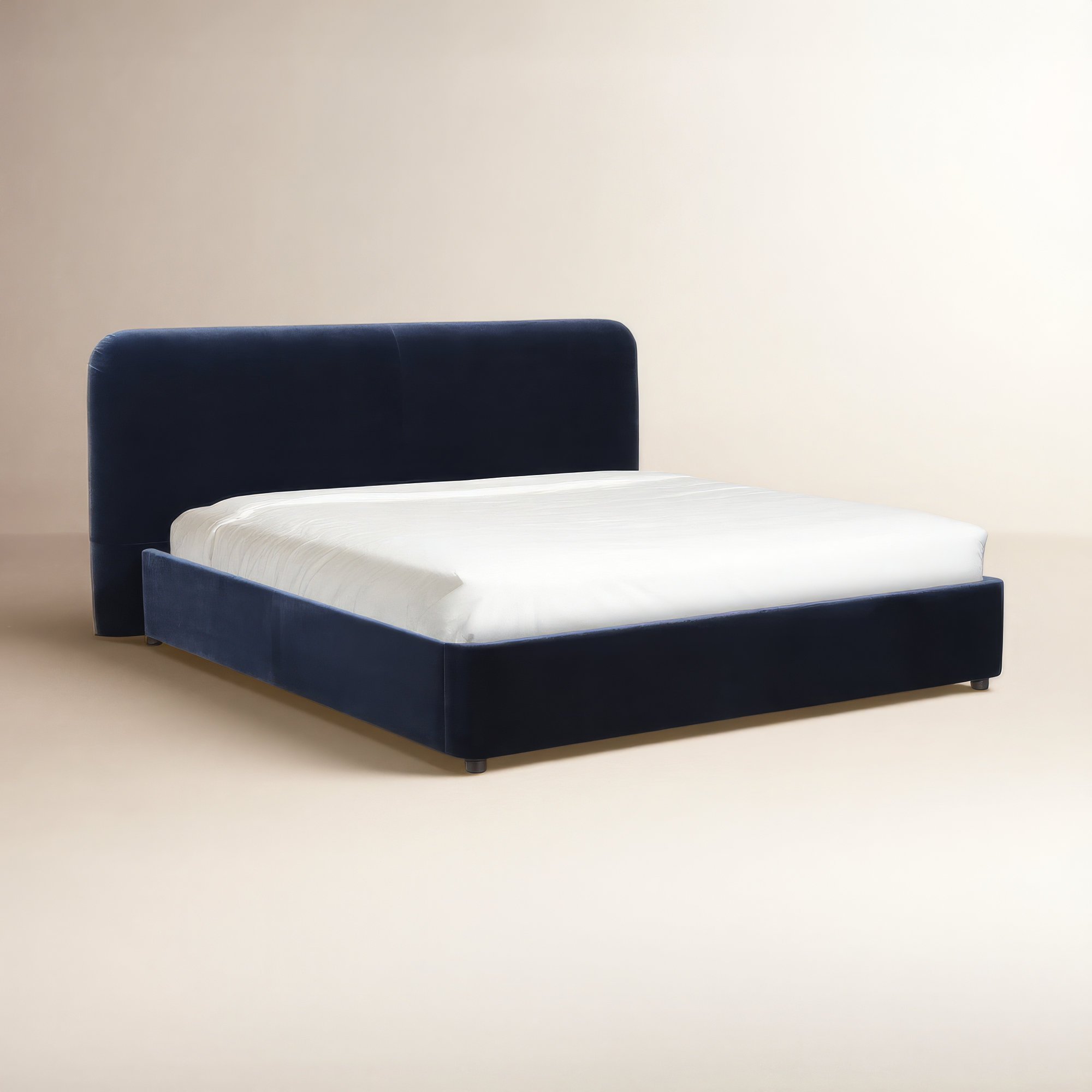 Crosby Upholstered Bed, King, Blue