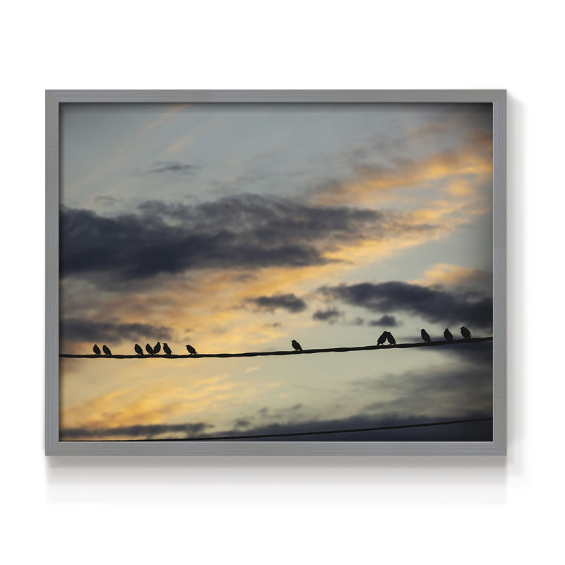 Break Time - Reproduction encadrée - Restickable, Gris