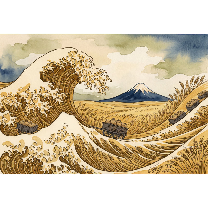 Adhésif japonais Mount Fuji, 120 po x 96 po, Peler et coller