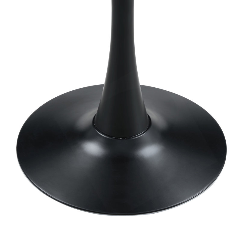 23.6 inch Round Dining Table,Black, Black, 29.1" H x 23.6" W x 23.6" D, Black