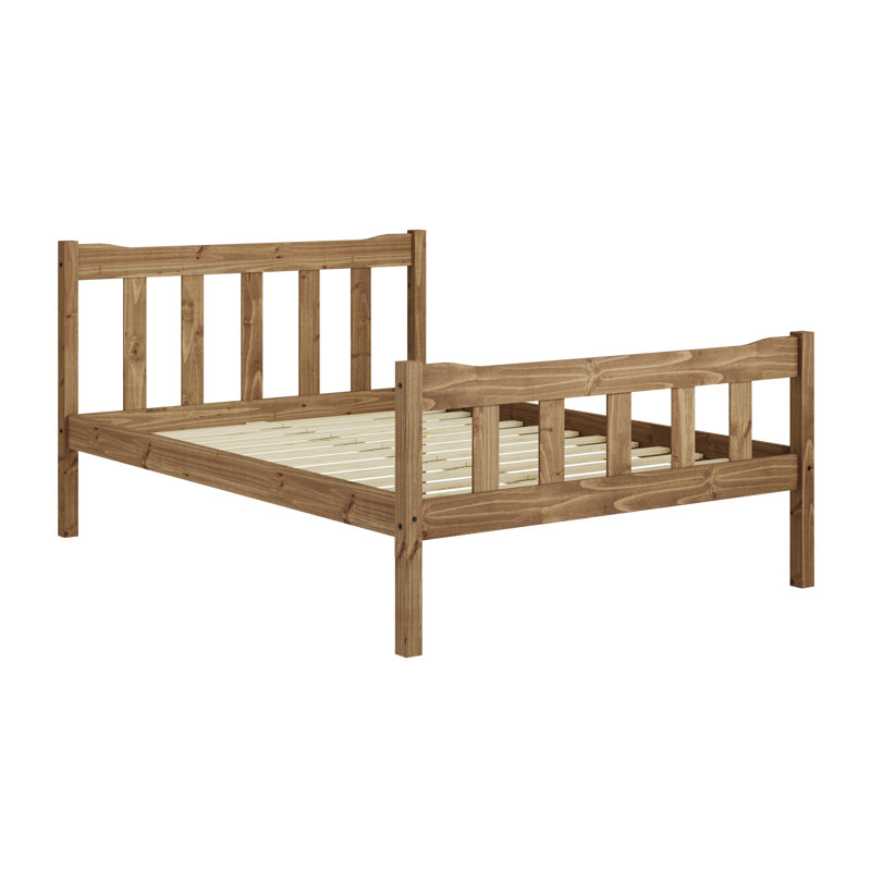 Throop Solid Wood Bed, Natural, Double (4'6)