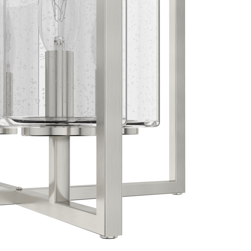 Plafonnier encastré en verre Kerrison, Nickel brossé