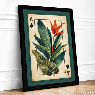 Ace of Spades Botanical - Framed Print