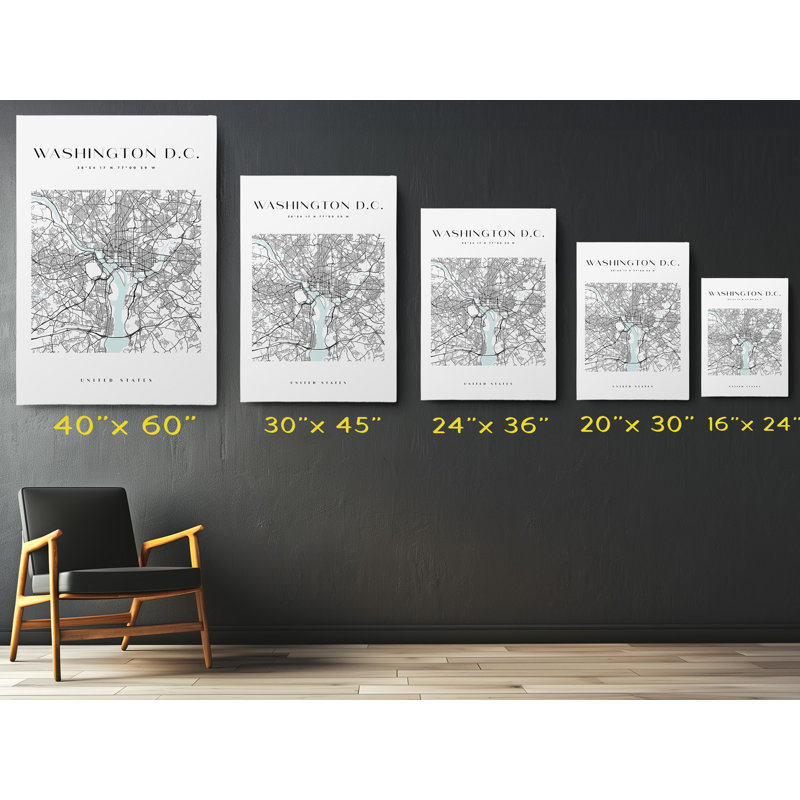 Venice Map Print Italy Canvas Print