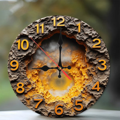 Horloge murale volcanique unique