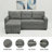 Gadalia Modern L-Shaped Sectional Sleeper Sofa with Storage Chaise, Pull-Out Bed Design – Reversible Velvet Couch for Small Spaces-20531761