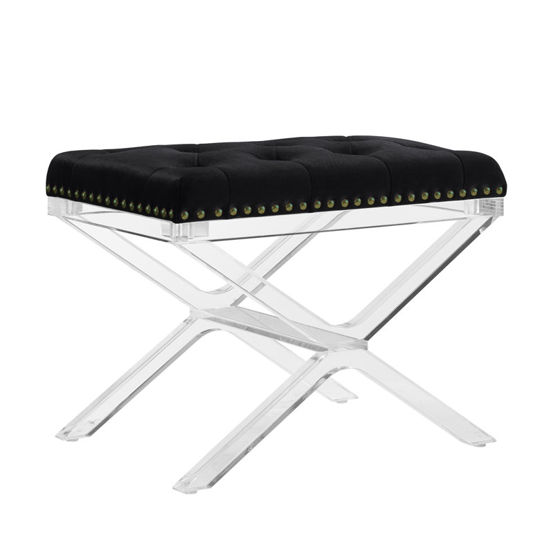 Tabouret de coiffeuse Mariano, Noir
