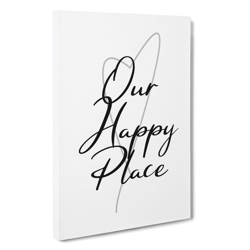 Our Happy Place - Wrapped Canvas, 76cm H x 50cm W x 3cm D