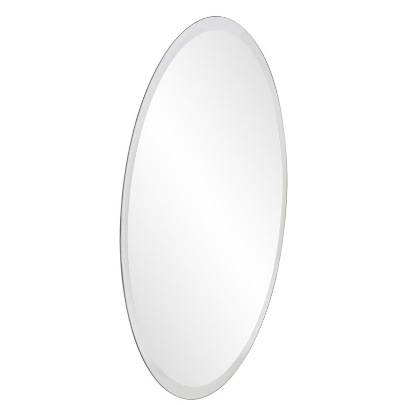 Morlan Celeste Modern & Contemporary Beveled Frameless Wall Mirror, 28" H x 28" W