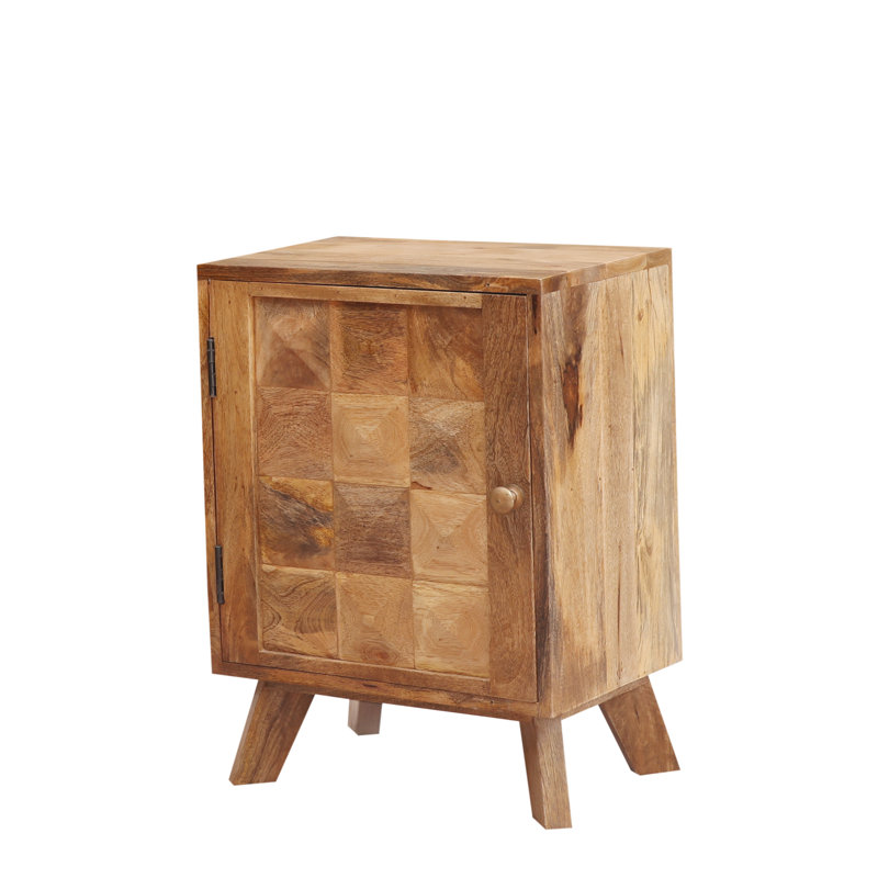 Aldric 45cm W Solid Wood Bedside Table