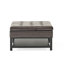 Table basse avec repose-pieds avec rangement, repose-pieds carré avec rangement et support inférieur, table basse rembourrée et rembourrée pour le salon