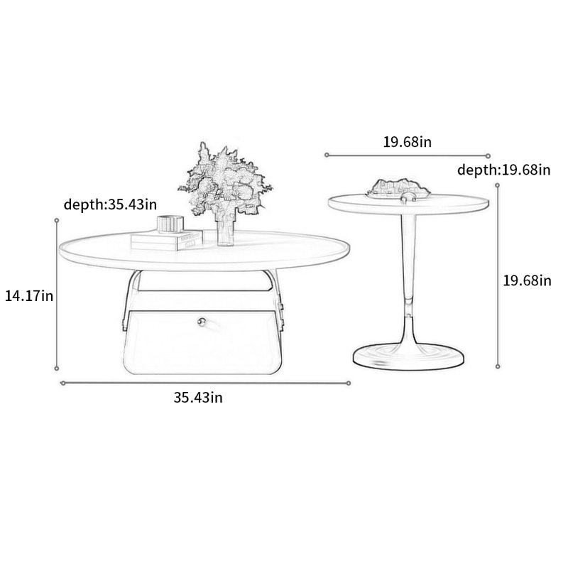 Cream wind light luxury high-grade coffee table